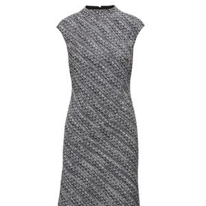 Banana Republic Tweed Mock Neck Asymmetrical Dress